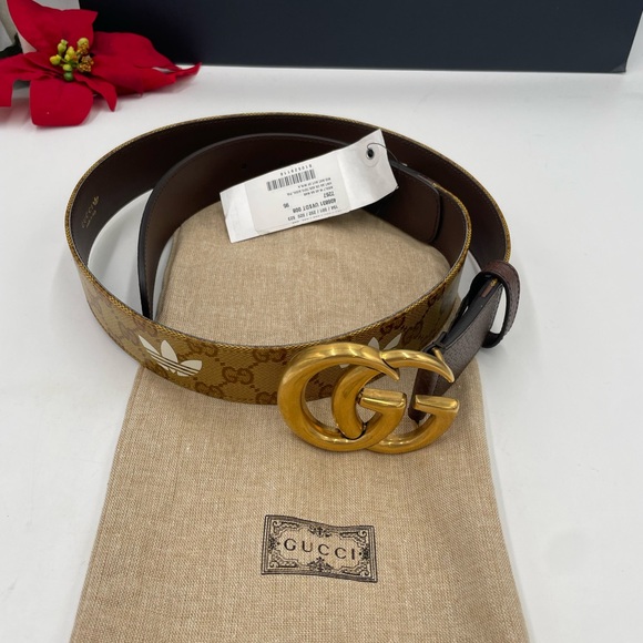 Men’s Gucci, X Adidas, GG Marmont belt size 95 cm/38 inches made in Italy - Picture 1 of 6